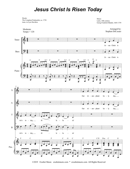 Jesus Christ Is Risen Today For Satb Page 2