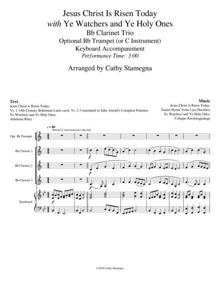 Jesus Christ Is Risen Today With Ye Watchers And Ye Holy Ones Bb Clarinet Trio Page 2