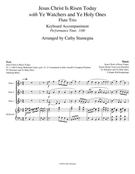 Jesus Christ Is Risen Today With Ye Watchers And Ye Holy Ones Flute Trio Keyboard Accompaniment Page 2