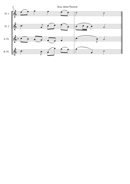 Jesus Deine Passion For Flute Quartet Page 2