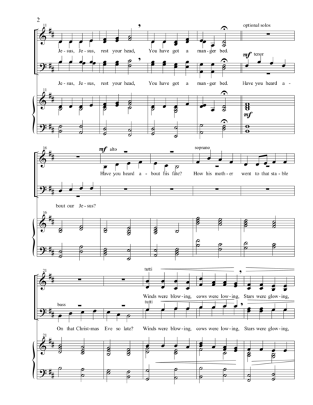 Jesus Jesus Rest Your Head Satb Page 2