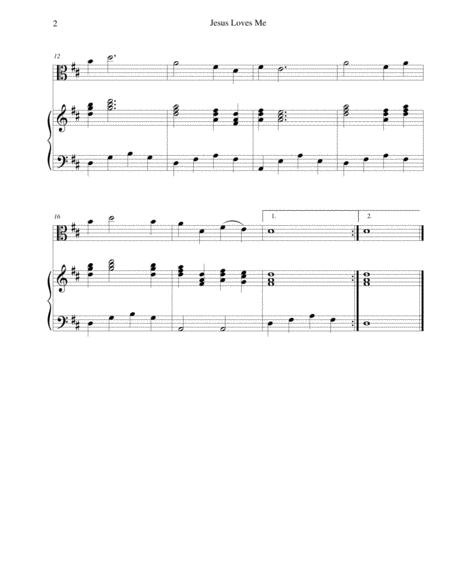 Jesus Loves Me For Beginning Viola With Optional Piano Accompaniment Page 2