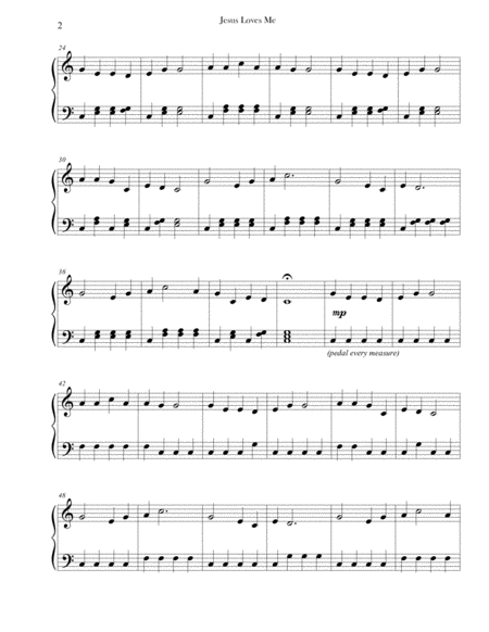 Jesus Loves Me Piano Level 2b Or 3a Page 2