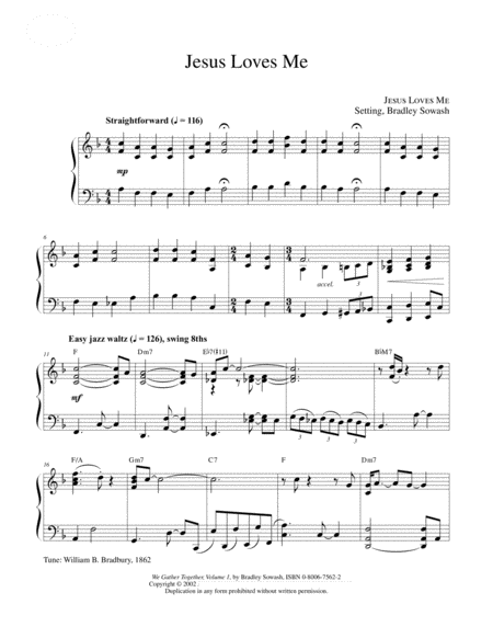 Jesus Loves Me Solo Piano Page 2