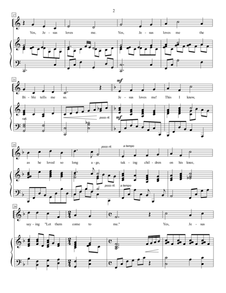 Jesus Loves Me Voice And Piano Page 2