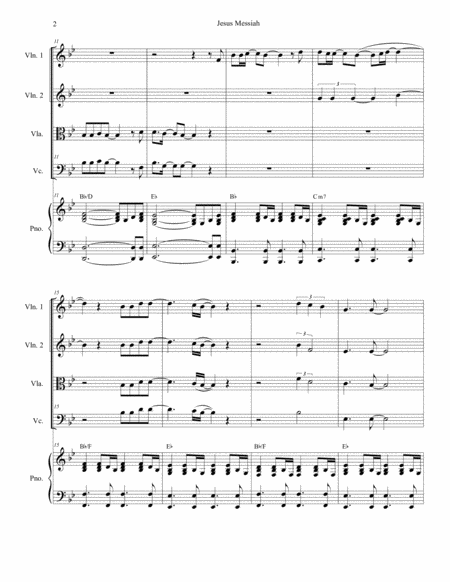 Jesus Messiah For String Quartet Page 2