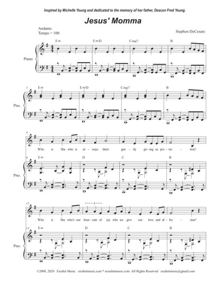 Jesus Momma Unison Choir Page 2