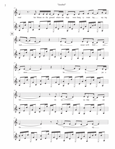 Jezebel Sheet Music Page 2