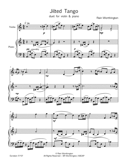 Jilted Tango For Violin Piano Page 2