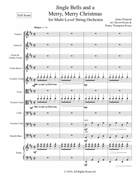 Jingle Bells And A Mer Ry Mer Ry Christ Mas For Multi Level String Orchestra Page 2