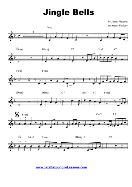 Jingle Bells C Flute Jazz Style Page 2