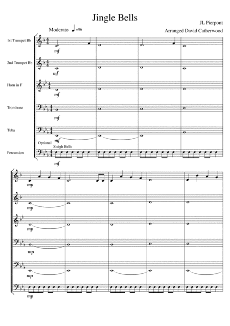 Jingle Bells For Brass Quintet Arranged By David Catherwood Page 2