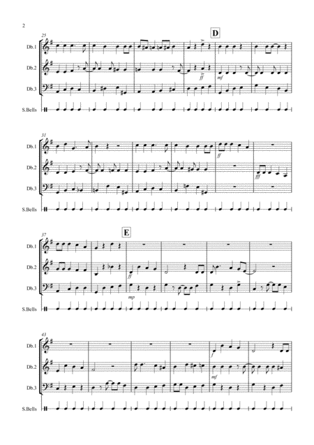 Jingle Bells Jazzy Style For Double Bass Trio Page 2