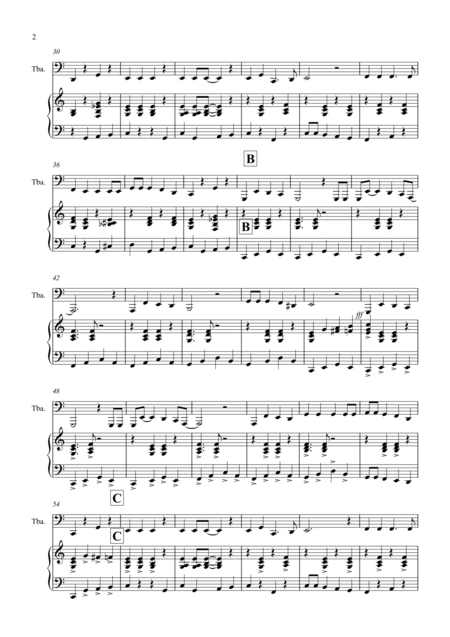 Jingle Bells Jazzy Style For Tuba And Piano Page 2