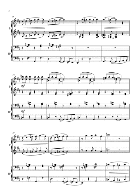 Jingle Bells Rock For Easy Piano 4 Hands Page 2