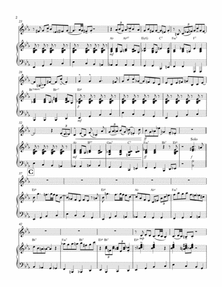 Jingle Bells Solo For Alto Sax With Piano Accompaniment Up Tempo Swing Page 2
