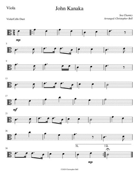 John Kanaka Easy Viola Cello Duet Page 2