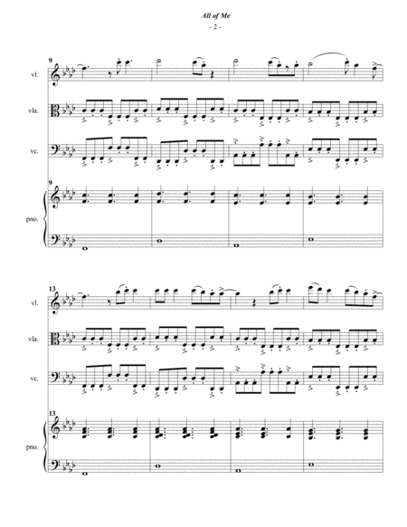 John Legend All Of Me For Piano Quartet Page 2