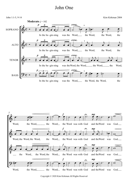 John One For Satb A Cappella Page 2