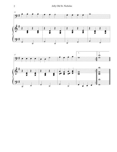 Jolly Old St Nicholas For Beginning String Bass With Optional Piano Accompaniment Page 2