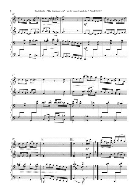 Joplin The Strenuous Life Piano 4 Hands Page 2