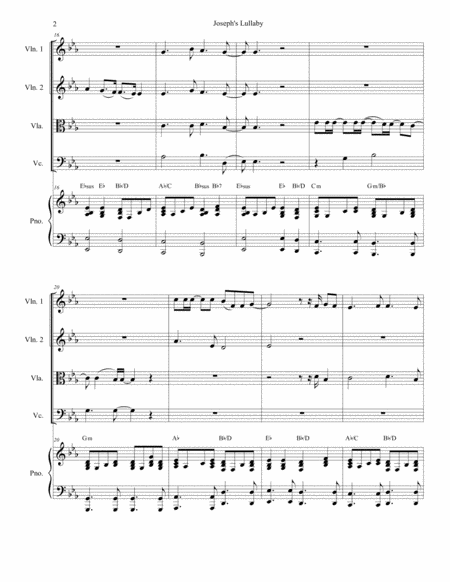 Josephs Lullaby For String Quartet Page 2