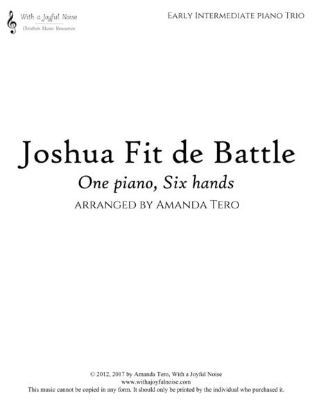 Joshua Fit De Battle Piano Trio Page 2