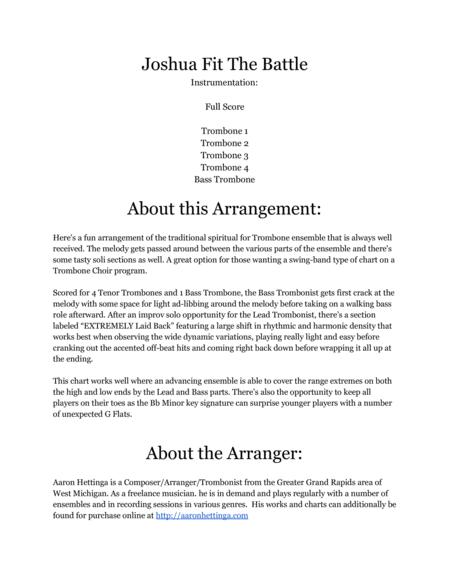 Joshua Fit The Battle Swingin Trombone Quintet Page 2