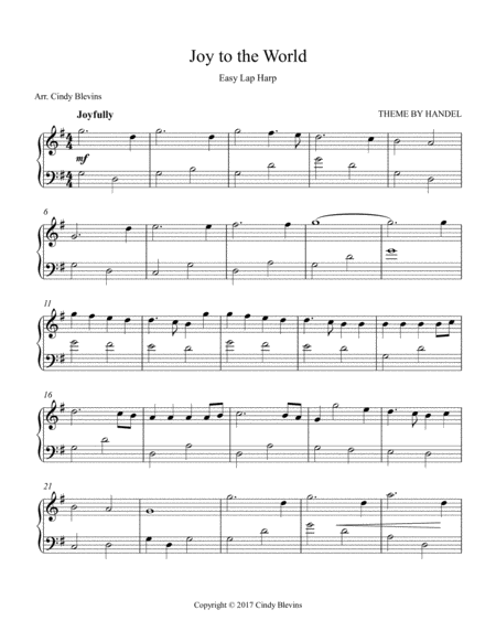 Joy To The World Arranged For Easy Lap Harp Page 2