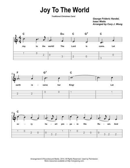 Joy To The World Easy Guitar Tab Page 2