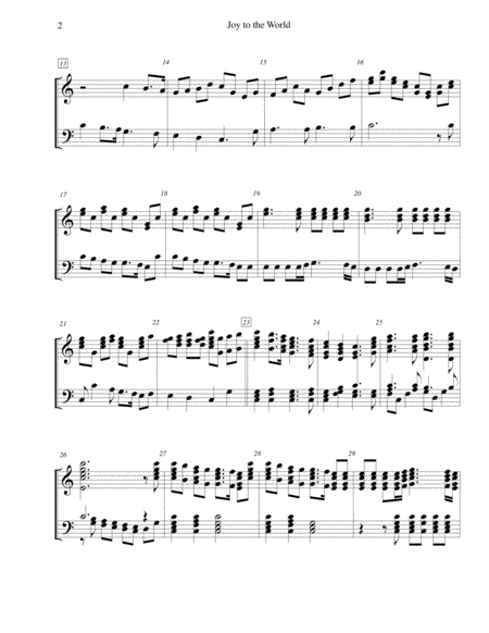 Joy To The World For 3 Octave Handbell Choir Page 2