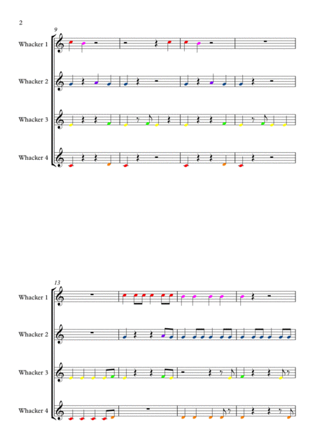 Joy To The World For 8 Notes Diatonic Boomwhackers Page 2