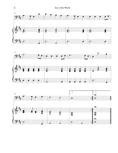 Joy To The World For Beginning String Bass With Optional Piano Accompaniment Page 2