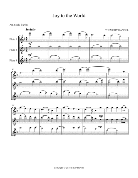 Joy To The World For Flute Trio Page 2