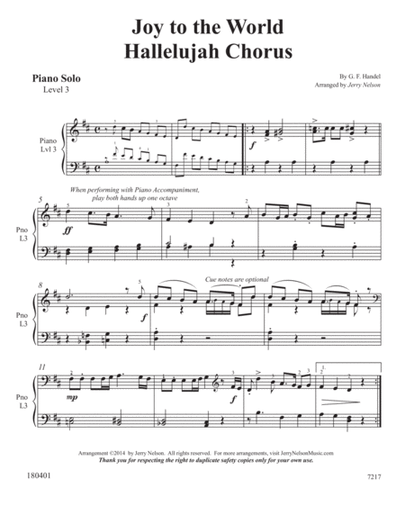 Joy To The World Hallelujah Chorus Jump Start 3 For 1 Arrangements Christmas Page 2