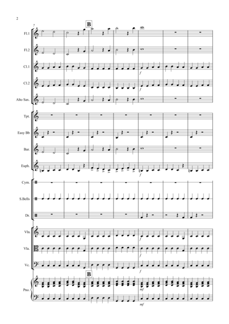 Joy To The World Rock Style For School Orchestra Page 2