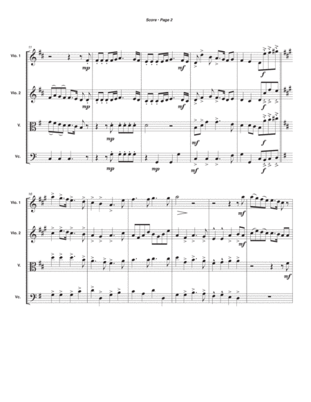 Joy To The World The Lord Is Come String Quartet Page 2