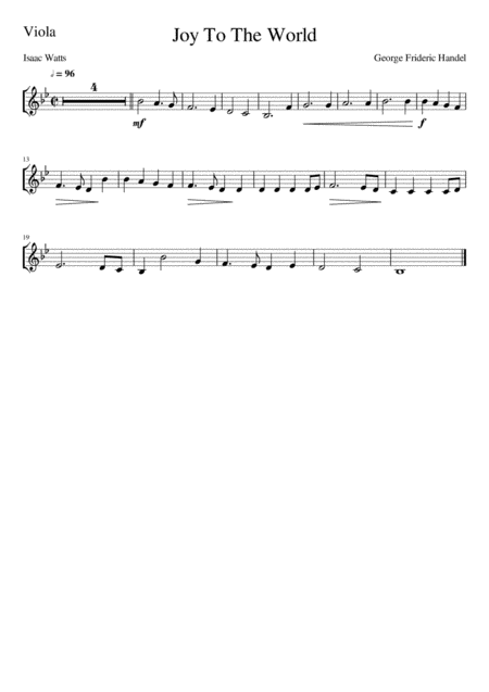 Joy To The World Viola Solo Page 2