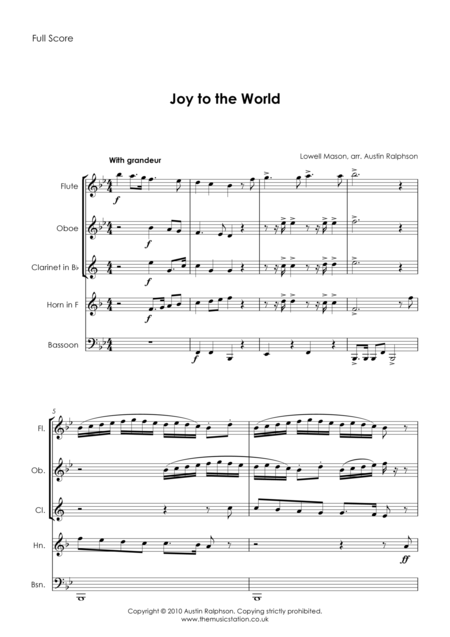 Joy To The World Wind Quintet Page 2