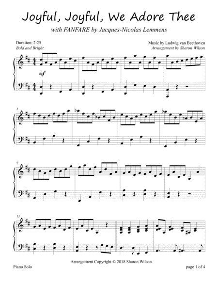 Joyful Joyful We Adore Thee Piano Solo Page 2