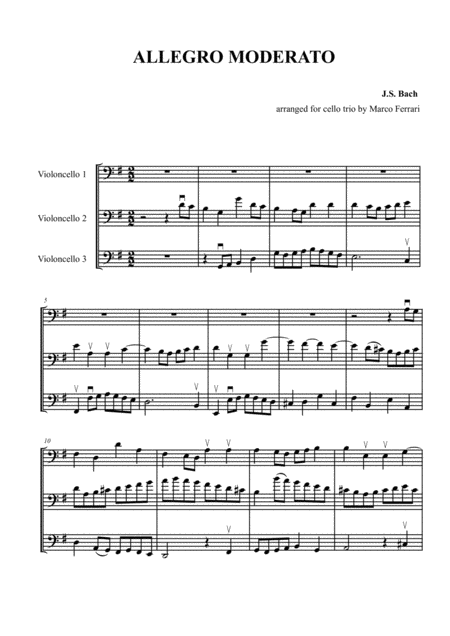 Js Bach Allegro Moderato Page 2