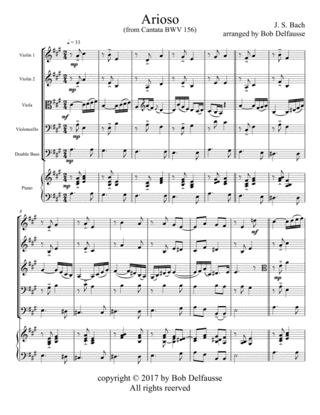 Js Bach Arioso For String Orchestra Page 2