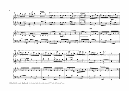 Js Bach Badinerie From Orchestral Suite 2 In B Minor Bwv 1067 1 Piano 4 Hands Page 2