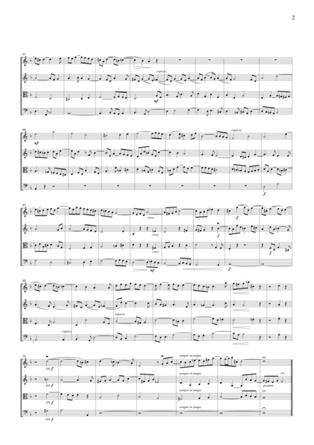 Js Bach Die Kunst Der Fuge No 1 Bwv1080 For String Quartet Cb209 Page 2