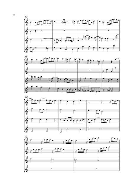 Js Bach Fugue On A Theme Of Corelli Bwv 579 For 4 Saxophone Quartet Score And Parts Page 2