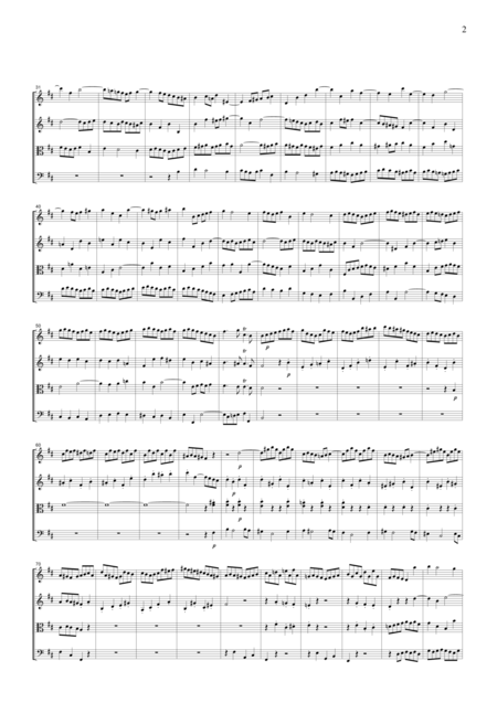 Js Bach Suite No 2 All Mvts Bwv1067 For String Quartet Cb216 Page 2