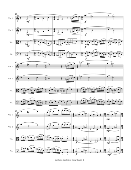 Jubilation Celebration String Quartet With Parts Page 2