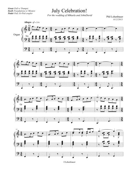 July Celebration Organ Work By Phil Lehenbauer Page 2