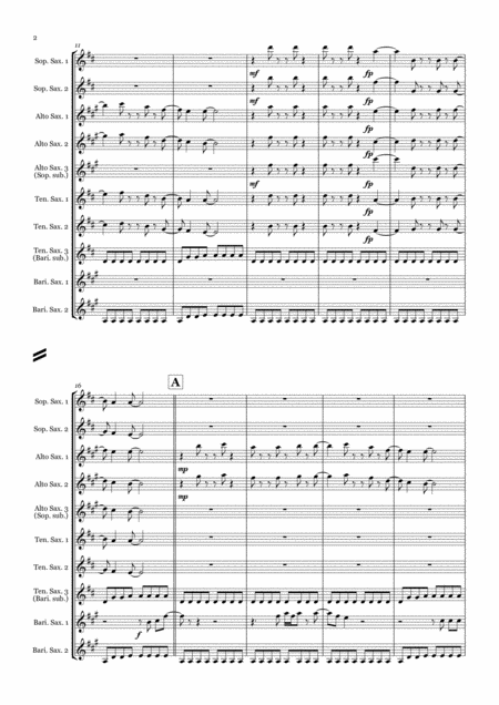 Jump By Van Halen Saxophone Ensemble Ssaattbb Saaatttb Page 2