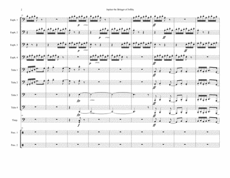 Jupiter From The Planets Arranged For Tuba Ensemble With Percussion Page 2